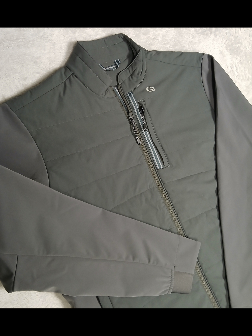 Galway Bay Golf Jacket Full Zip XL Men's Gray Pockets